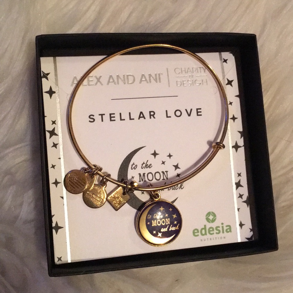 Alex and Ani gold “to the MOON and back” bracelet